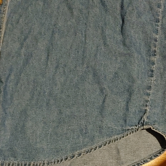 Vintage Disney Mickey Denim Shirt with Embroidery Sz 14W/16W - Picture 7 of 11